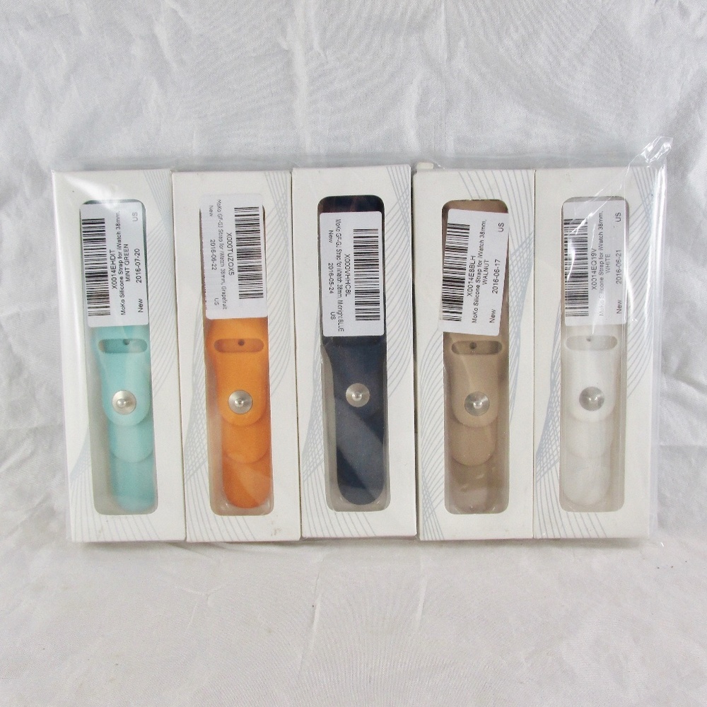 Moko Silicone 38mm watch band Lot of 5